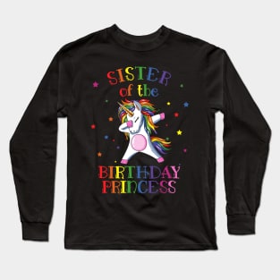 Sister Of The Birthday Princess Unicorn Long Sleeve T-Shirt